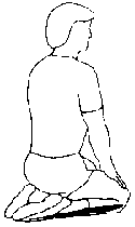 exercice de stretching pour le jambier anterieur phase d'etirement